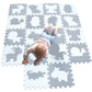 MQIAOHAM 18 Pieces Puzzle Play Mats, Soft Baby Play Mat, Kids Interlocking Foam Floor Tiles, Toddlers Carpet Playmats Animal G30