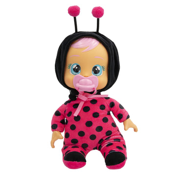 Cry Babies Tiny Cuddles Lady - 9 Inch Baby Doll, Cries Real Tears. Red And Black, Multicolor