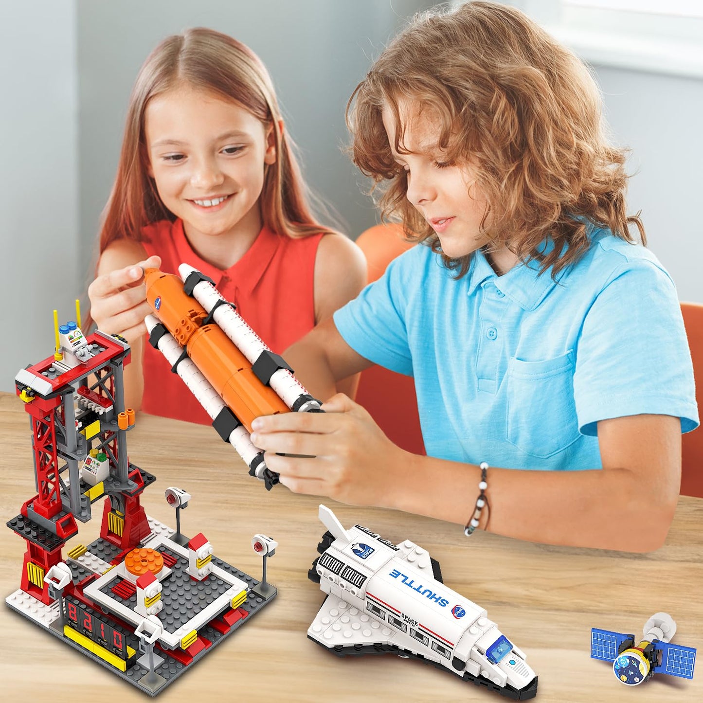 Wishlife City Space Exploration Shuttle Toy - Building Blocks Sets For 6 7 8 9 10 11 12 Year Old Boys Girls, Mars Rover, Launcher, Satellite, Aerospace Spaceship Toys Gifts For Kids Age 6-12 (660 Pcs)