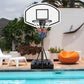 Generic Poolside Basketball Hoop with Height Adjustable 37''''-56'''' Swimming Pool Basketball System with 36'''' x 24'''' Backb