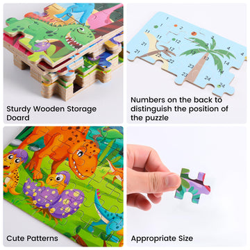 Yogeon Puzzles For Kids Ages 4-8, 3-5,100 Piece Dinosaur Puzzles For Toddler 4-6,Floor Puzzle Age 5-7 Children Learning Preschoo