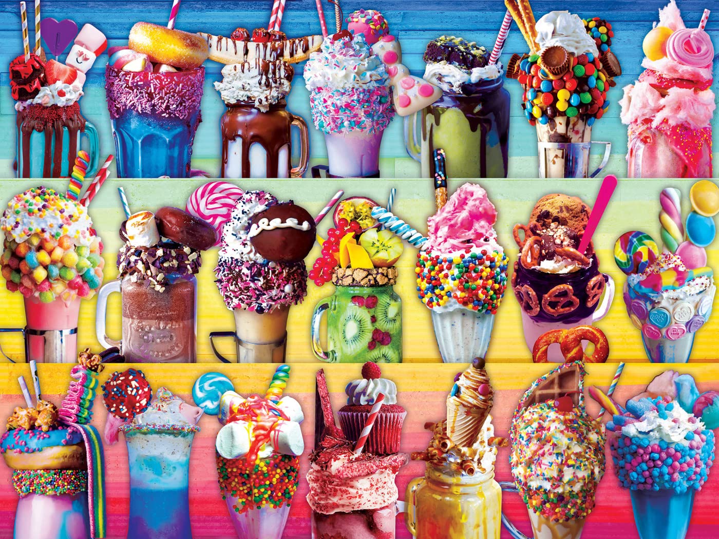 Masterpieces Trendz - Freakshakes 300Pc Ezgrip Puzzle Multicolor, 18'' X 24''