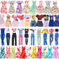 16 Pcs Doll Clothes And Accessories For Doll, 11.5 Inch Doll Outfit Collection Including 3 Short Skirts 2 Sequin Skirts 2 Sets 3