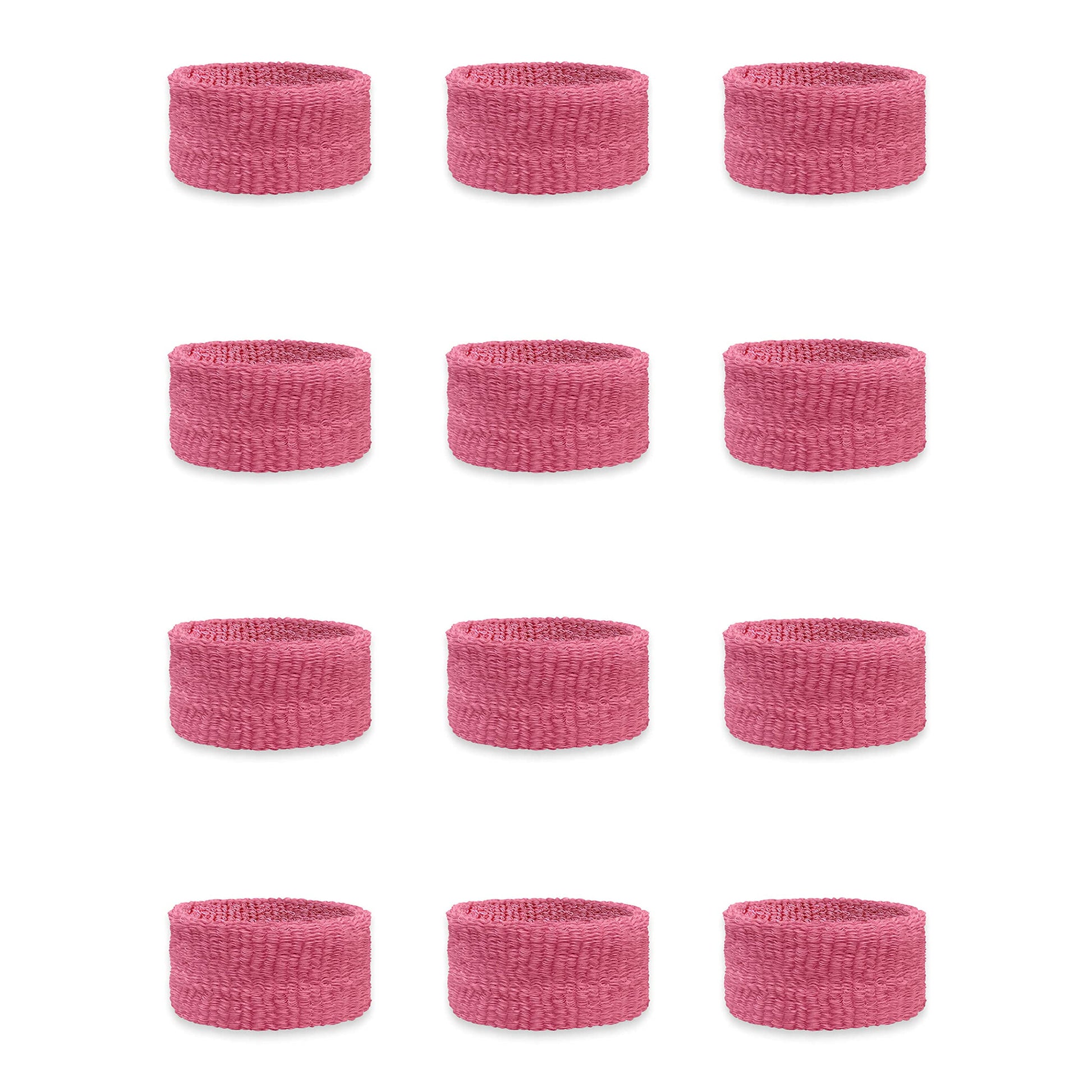 Couver Kids Children 1 Inch - Pink Cotton Terry Cloth Wristband for School, Church, YMCA Activities or evens(6 Pairs)