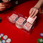 Brybelly advanced Rotating Card Deck Tray | Standard Sized Playing Cards | Rotates in Any Direction | Clear | 9 Deck Tray