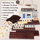 2-4 Player Rummy Cube Game Set, With 4 Wooden Racks/Trays, 106 Large Tiles Rummy Cube Game Set With Canvas Bag, Rummy Tiles Travel Set With 4 Tiles Holders For Classic And Funny Party Games,For Adults