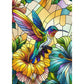Hummingbird Puzzles for mature-themeds 1000 Pieces  Stained Glass Impossible Jigsaw Puzzle for mature-themeds  Hard Challenging Bird Puzzles 1000 Pieces Games  Leisure Puzzle Games for mature-themed Suitable Family Friends