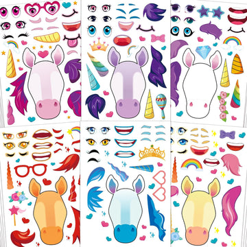 Aowplc Unicorn Stickers 42 Sheets Make Your Own Unicorn Stickers Fantasy Kids Unicorn Party Favors Supplies