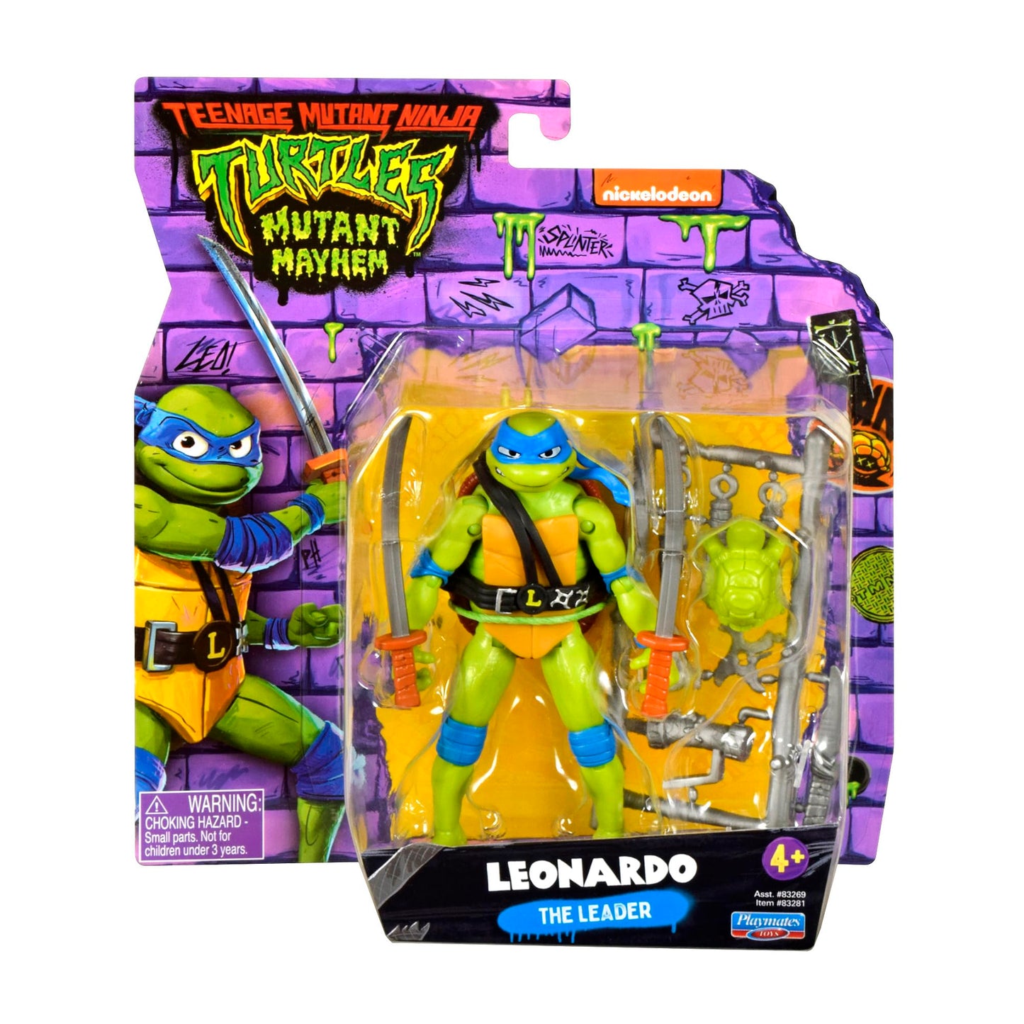 Teenage Mutant Ninja Turtles: Mutant Mayhem 4.5    Leonardo Basic Action Figure By Playmates Toys