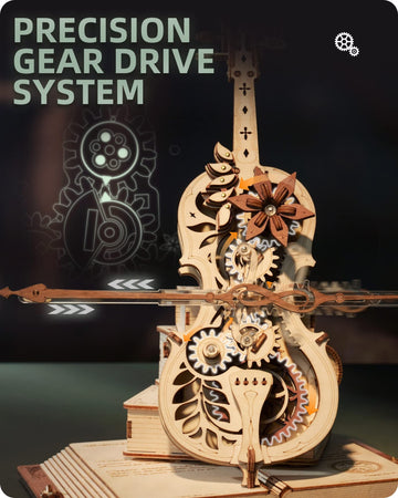 Rokr 3D Wooden Puzzles For Adults,Wooden Music Box Kits-Cello Wood Model Kits For Adults To Build,Stem Projects For Kids Ages 12-16,Birthday Gifts Hobbies For Women Men