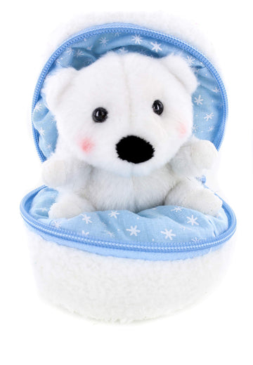 Plushland Snowball Stuffed Zip Up Animal - Polar Bear - Cute Plush Animal Assortment -Wonderful Soft Toy For Families & Friends