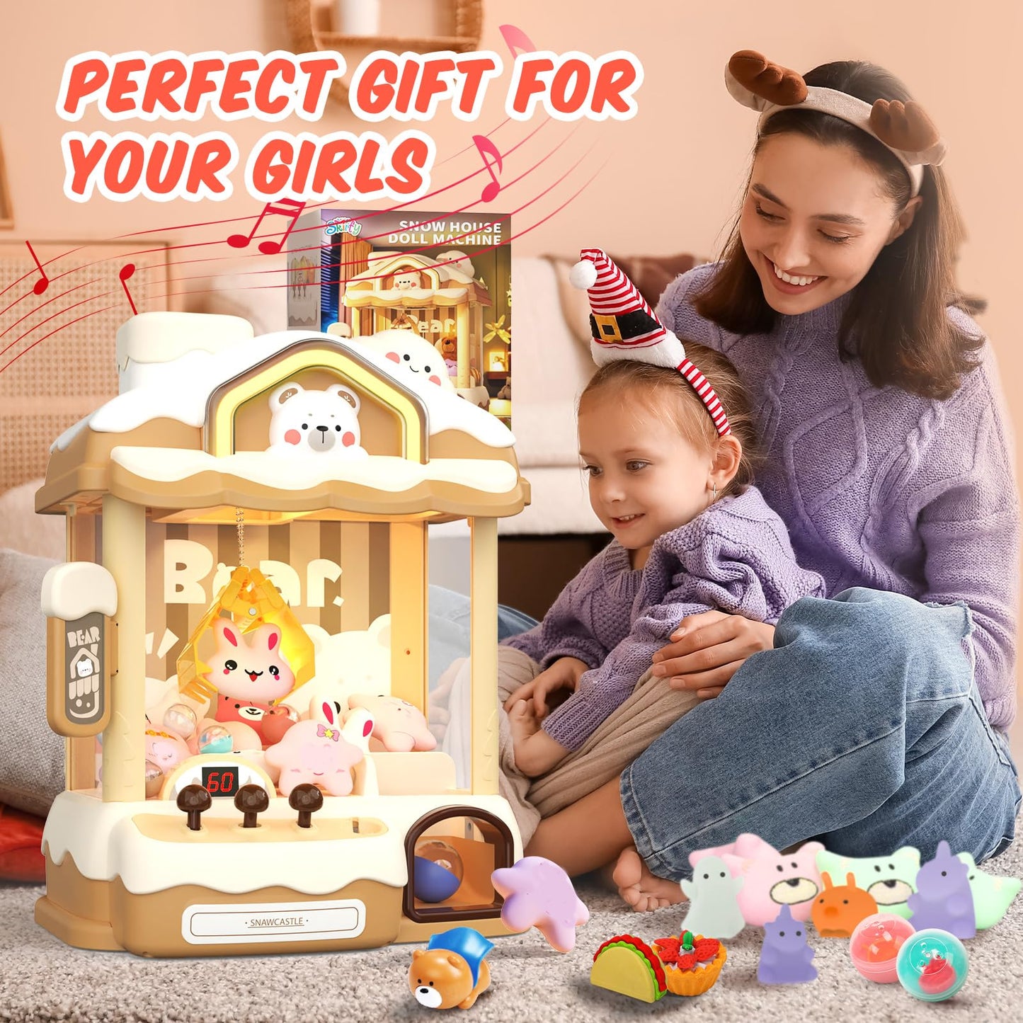 Skirfy Toys Claw Machines For Kids Adults With Sound Led Light, Vending Machine Grabber Prize Dispenser Toys, Unicorns Claw Mach