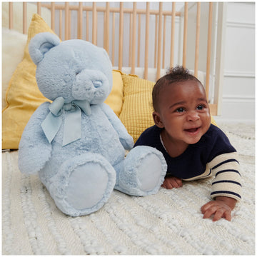 Gund Baby My First Friend Teddy Bear, Blue, Ultra Soft Animal Plush Toy For Babies And Newborns