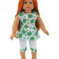 American Fashion World St. Patricks Day Outfit for 18-Inch Dolls | Headband and Shoes Included | enhanced Quality & Trendy Design | Dolls Clothes | Outfit Fashions for Dolls for Popular Brands