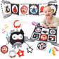 Black And White High Contrast Baby Toys 0-6 Months With Mirror, Crinkle And Rattles, Soft Baby Toys For Brain Development Montessori Sensory Tummy Time Toys Newborn Infant Toys For 0 3 6 9 Months Old