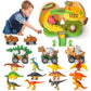 Dinosaur Toys For Kids 3-5, Interactive Set Of Dino Toys, Dinosaur Toys For Boys Girls, Dino Egg Amusement Park With Dinosaur Fi