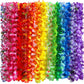 Myamy 36 Counts Hawaiian Leis Necklace Tropical Luau Hawaii Silk Flower Lei Theme Party Favors Wreaths Headbands Holiday Wedding