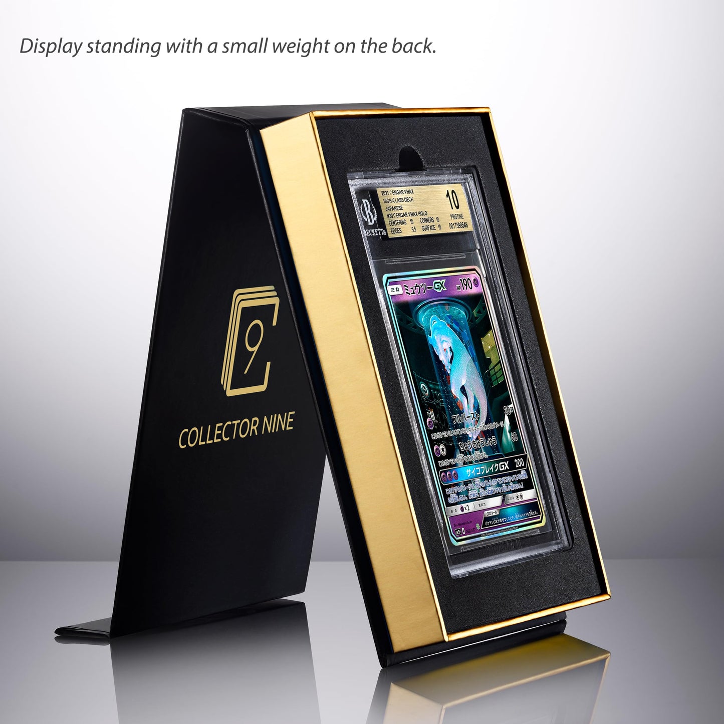 Bgs Display Gift Case Magnetic Flip | Graded Card Storage Slab Shipping Box Holder (Gold, Bgs 3-Pack)