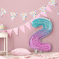 Gifloon Number 2 Balloon Gradient, Large Number Balloons 40 Inch, 2Nd Birthday Balloon Frozen