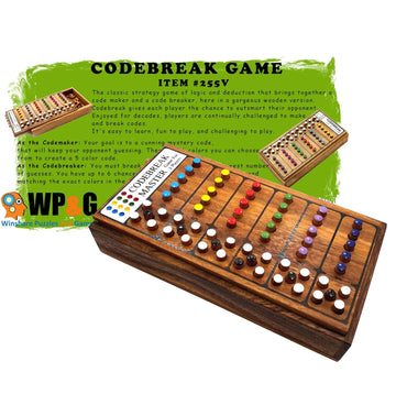 Winshare Codebreak Strategy Board Game for Adults, Wooden, Multicolor, Model 255V1, Ages 12+