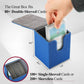Tcguard Strong Magnetic Card Deck Box For Mtg Cards Fits 100 Plus Sleeved Cards Pu Leather With Microfiber Lining, Compatible With Tcg/Ccg/Yugioh Playing Card Deck Card Storage Box (Vertical-Blue)