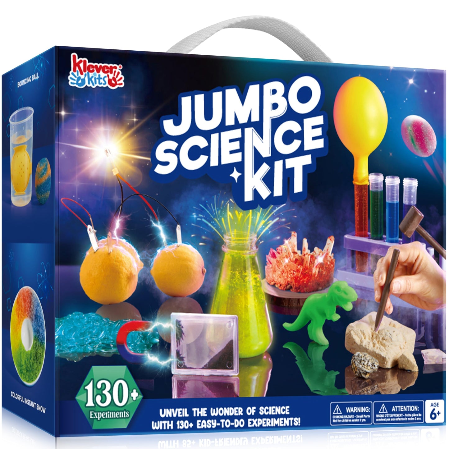 Klever Kits Jumbo Science Kits- 130+ Experiments Educational Toys, Stem Activities With Growing Crystal Tree, Fruit Circuits And Chemistry Set, Christmas Birthday Gifts For Kids