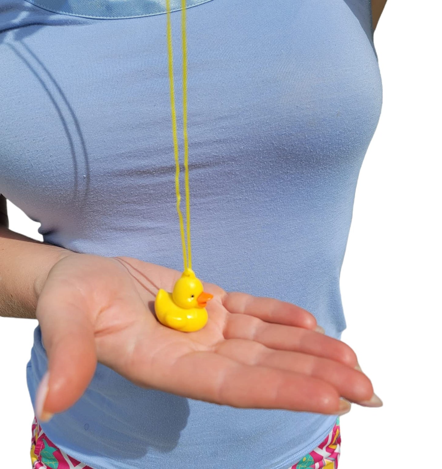 Zugar Land Cool Classic Mini Duck Necklaces (12 Pack) Yellow Duckies. Plastic. Party Favor Goodie Bag Filler