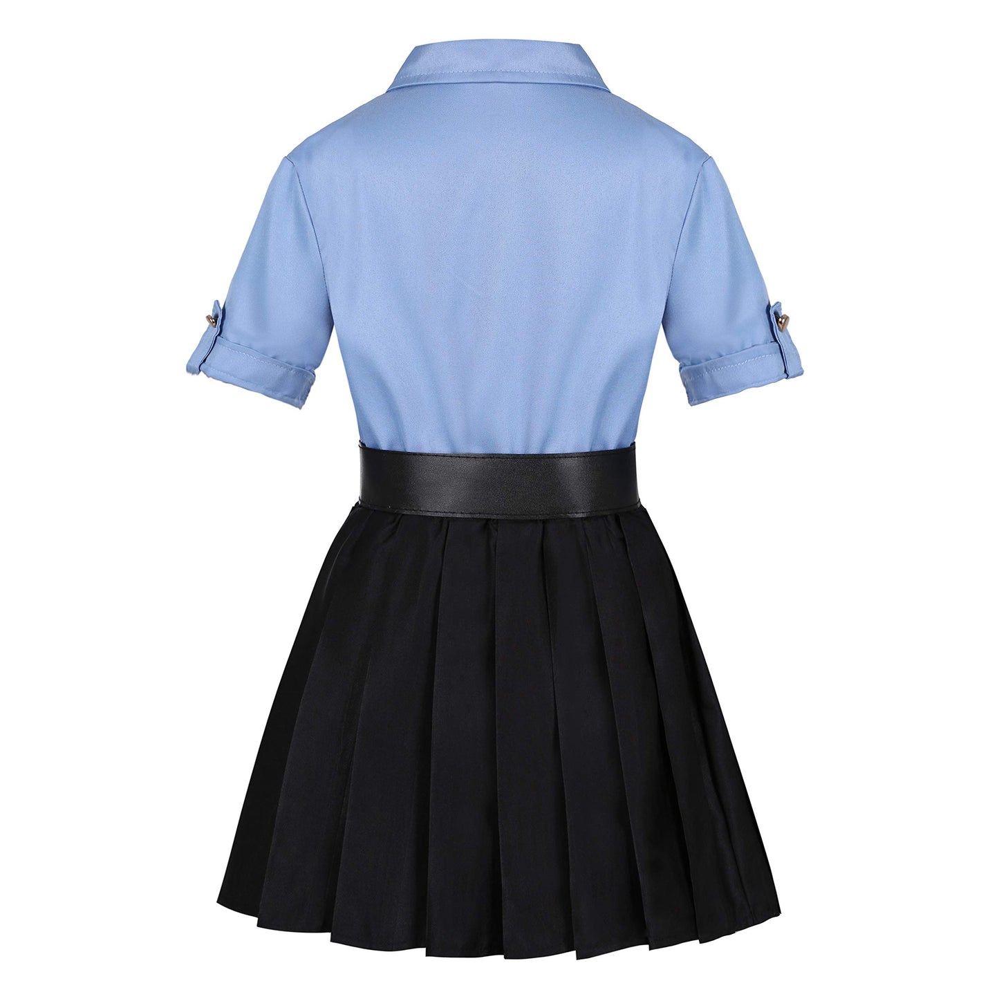 Gortykor Girls Police Officer Costume Kids Cop Uniform For Girls Cop Cosplay Halloween Costume (5-6 Years)