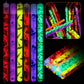 Meooeck 50 Pcs Halloween Glow Sticks Bulk Party Pack, Hanging Wands in 6 Design Bulk for Halloween Party Favors Supplies, Glow i