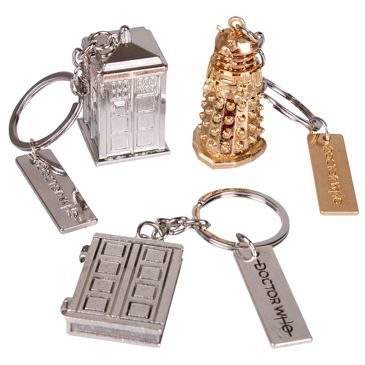Doctor Who Key Chain Mystery Blind Box, 3 Pack - Receive 3 Mystery Key Rings - Collect All 9 - Series 1