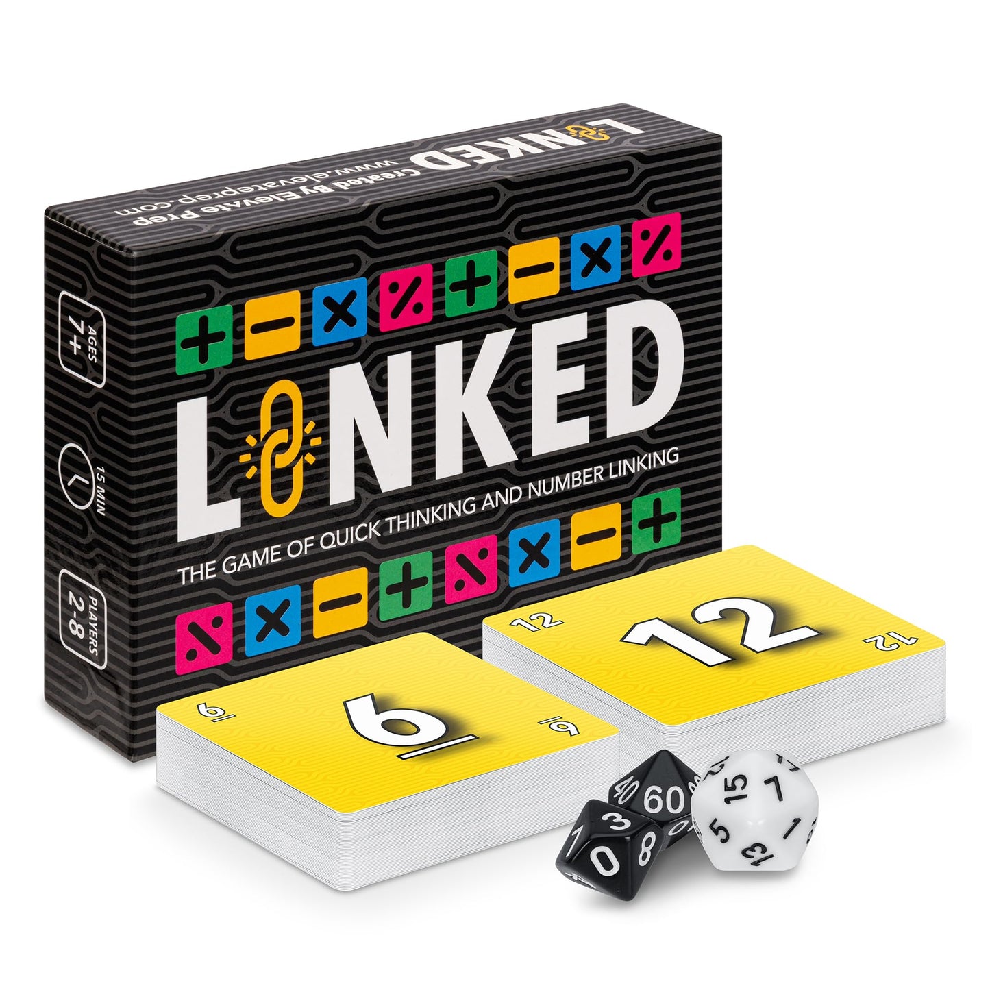 Elevate Prep Linked Math Game | The Game Of Quick Thinking And Number Linking | Fun And Engaging Math Activity For Kids Ages 7+ | Practice Addition, Subtraction, Multiplication, And Division