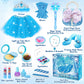 Golray Frozen Toys for Girls Gifts Kids Makeup Kit & Elsa Princess Dress Up Set Real Make up/ Nail Polish/ Wand/ Purse, Christma