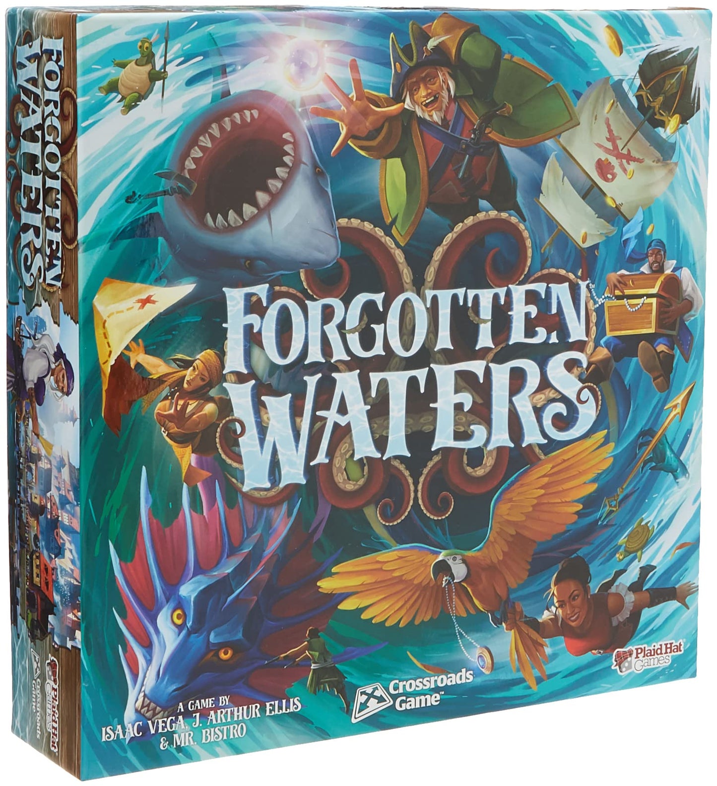 Plaid Hat Games Forgotten Waters Board Game - Cooperative Strategy Game for 3-7 Players, Ages 14+, 2-4 Hour Playtime, Cardboard