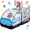 Kids Pop Up Play Tent - Spaceship Indoor Outdoor Rocket Ship Playhouse Tent Games Party Children Foldable Tent Birthday Toy For