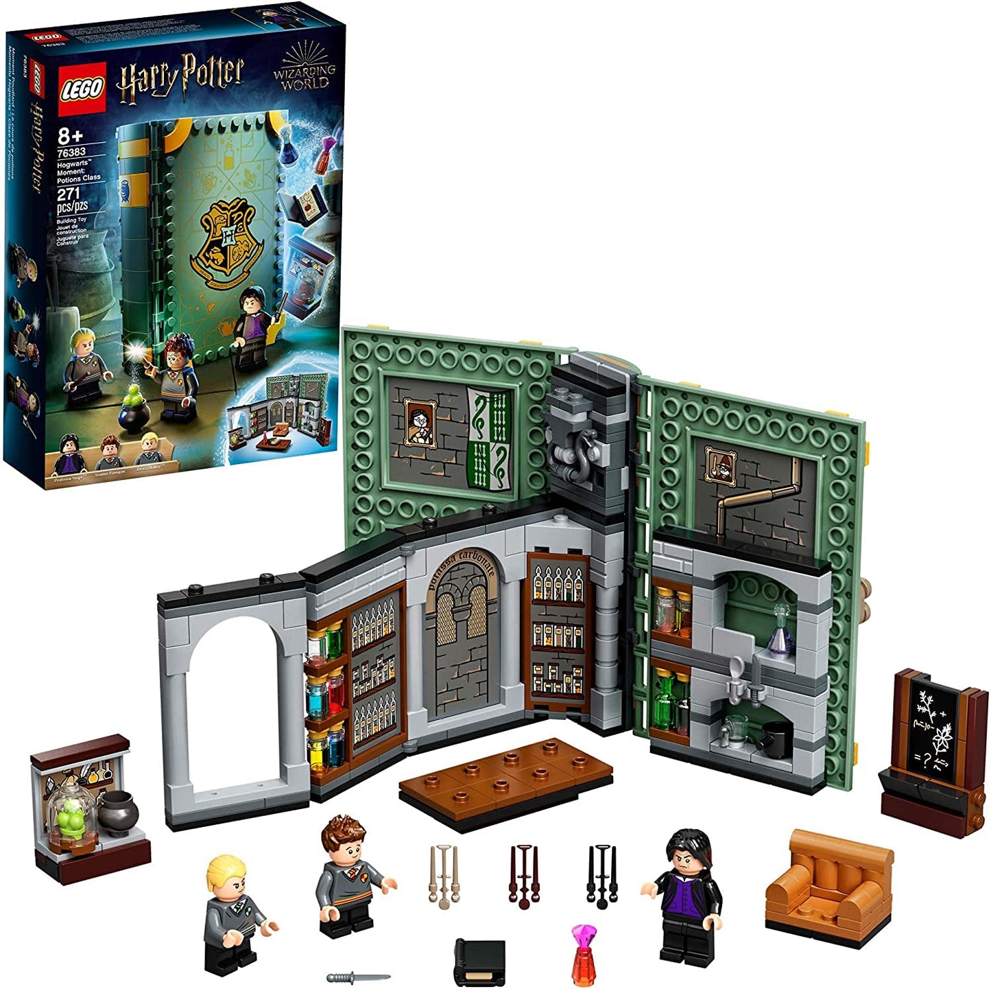 Lego Harry Potter Hogwarts Moment: Potions Class 76383 Brick-Built Playset With Professor Snape   S Potions Class, New 2021 (270