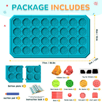 Airkid Stem Board Games, Montessori Logic Puzzles - Educational Road Builder Toys For Kids Ages 3-8