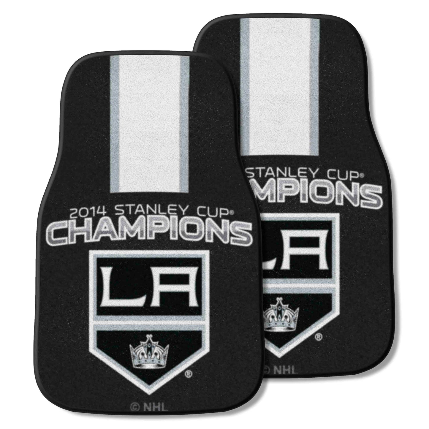 FANMATS 16961 Los Angeles Kings Stanley Cup Champions Carpeted Car Mat - 2 Piece