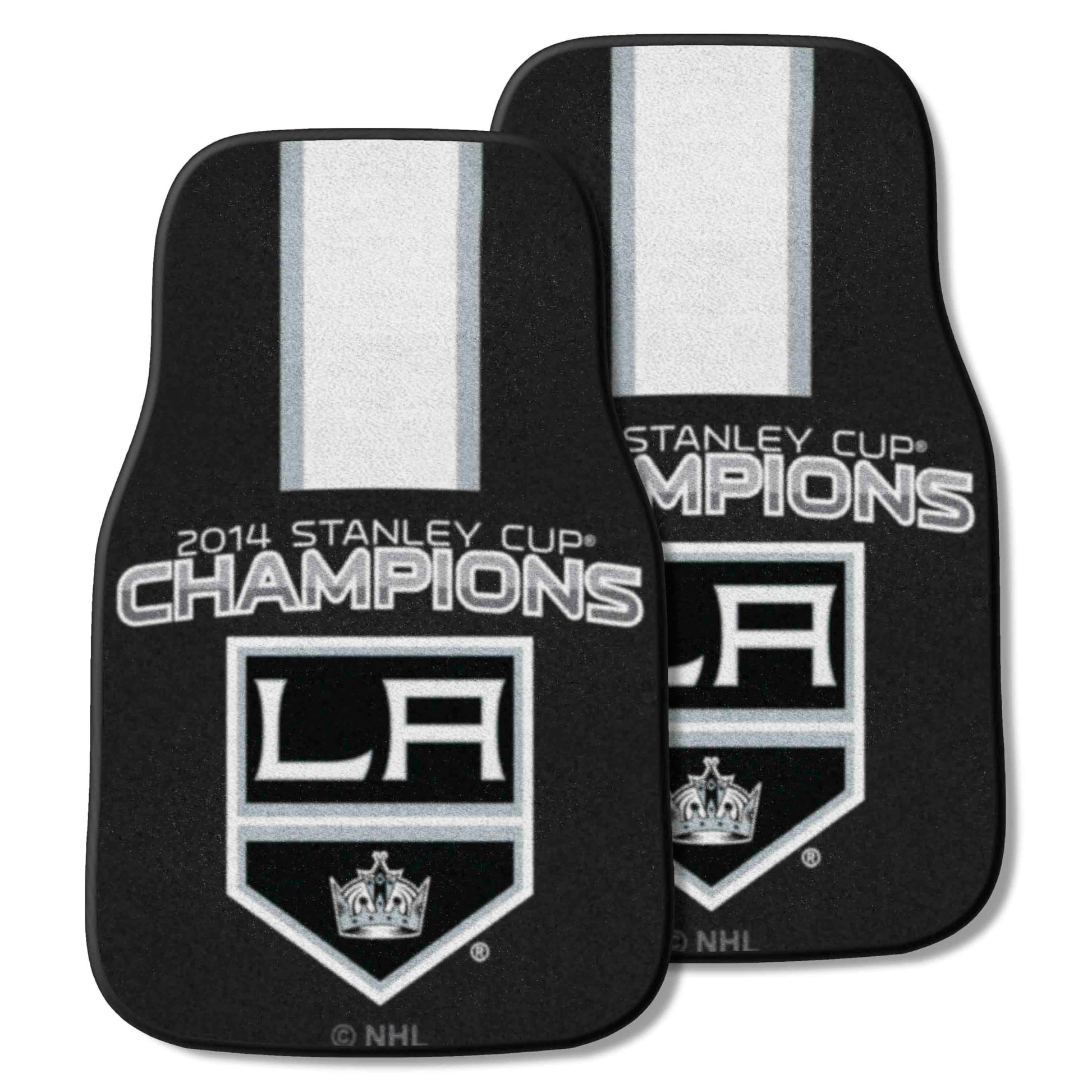 FANMATS 16961 Los Angeles Kings Stanley Cup Champions Carpeted Car Mat - 2 Piece