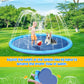 Ysjilide Non-Slip Large Sprinkler Splash Play Mat,Splash Pad For Kids And Dog (Blue, Xl-68)