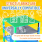 Strictly Briks Baseplate Set - 10x10 in 6 Multi-Color Plastic Baseplates - Compatible with Lego, Includes 50 Stackers, Kids Gift