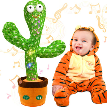 Hunfur Dancing Talking Cactus Toy, Cactus Baby Toy Singing Mimicking Repeating Recording, Silly Sunny The Cactus