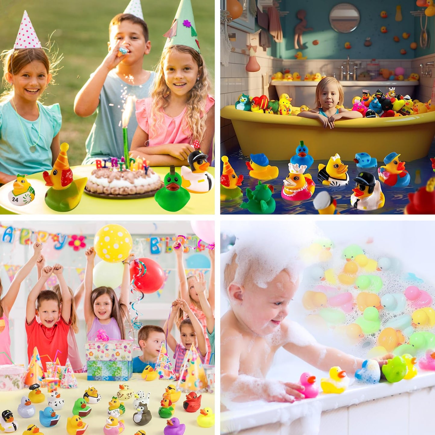 100 Pack Rubber Ducks In Bulk,Bozily Rubber Ducks Jeep Ducking Jeep Ducks For Ducking Assorted Rubber Ducks Bulk Shower Swimming