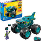 MEGA Construx Hot Wheels Monster Trucks Toy Car Building Set, MEGA-Wrex with 187 Pieces, 1 Micro Action Figure Driver, Red, Kids