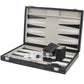 Backgammon Set 15 Inches Backgammon Sets For Adults, Gray & Black,Wooden Backgammon Board Game With Leather Case(Gray)