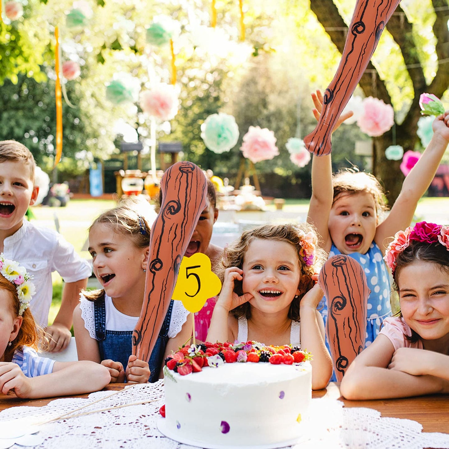 Toyandona Inflatable Caveman Stick Inflatable Baseball Bat Blow Up Thunderstick Cheering Prop Holiday Party Cheering Toy Baseball Party Favors For Children Adults Inflatable Caveman Club Stick