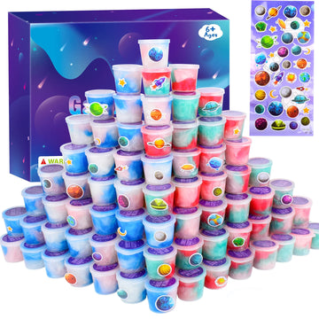 70 Pack Mini Slime Kit,Galaxy Slime Party Favors,Stretchy Slime Kit For Classroom Prizes,Kids Stress Relief Toys, Christmas Stoc