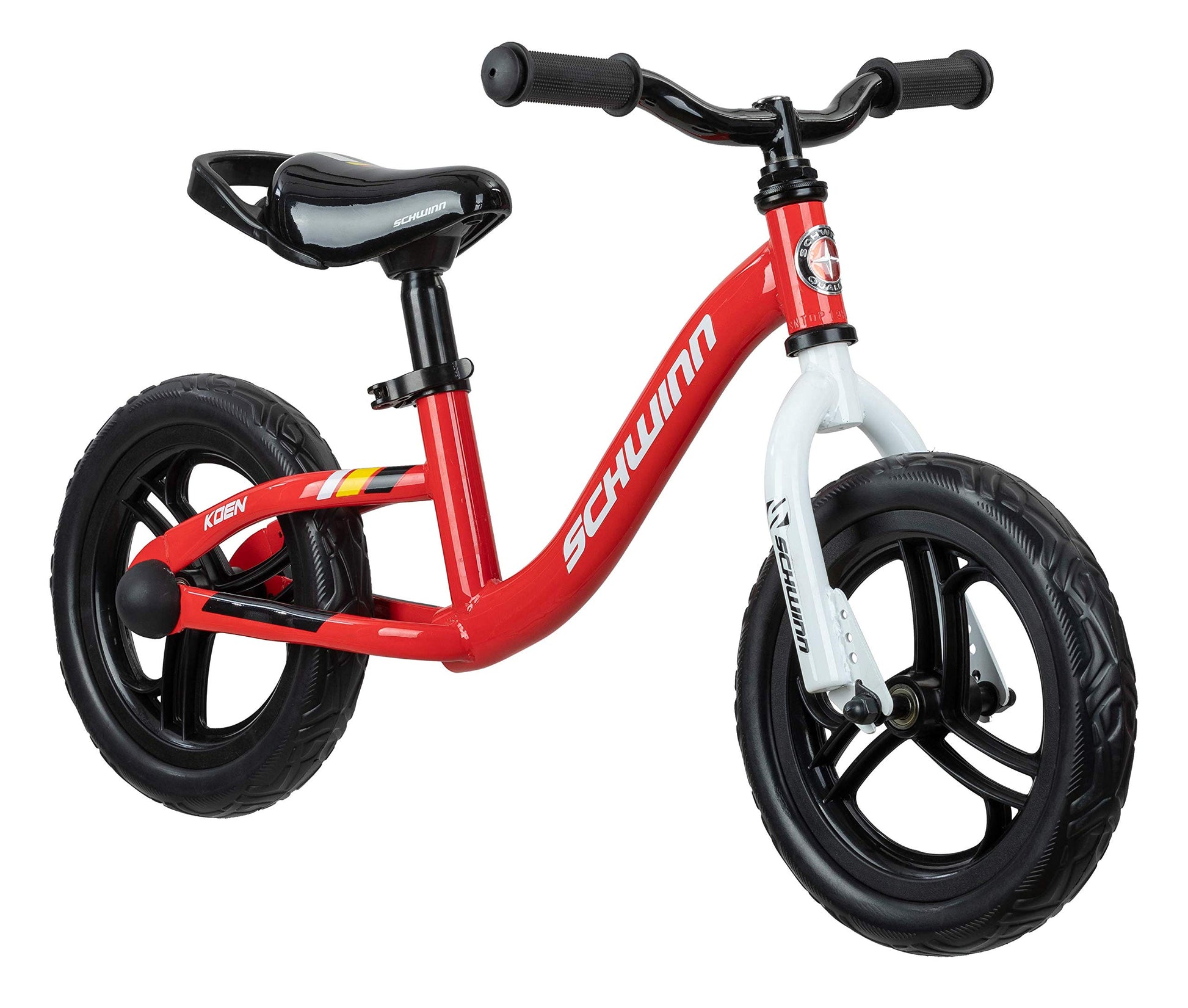Schwinn Koen & Elm Toddler Balance Bike, 12-Inch Wheels, Kids Ages 1.5-4 Years Old, Rider Height 28-38-Inches, Training Wheels Not Included, Red