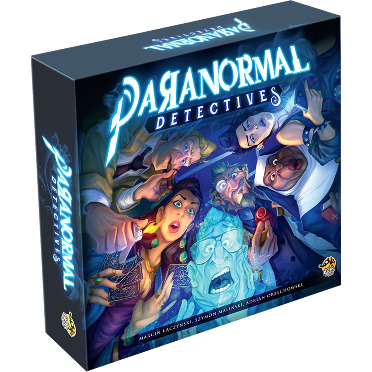 Lucky Duck Games Paranormal Detectives Party Game | Murder Mystery Board Game for 2-6 Players | Ages 12+ | Cardboard | Avg. Playtime 30-150 Min