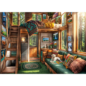 TangComplete - Forest House Puzzles for mature-themeds 1000 Piece  Jigsaw Puzzles for mature-themeds  mature-themed Challenging Game Toys  Impossible Puzzle  Family Decoration Puzzle