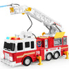 JOYIN Extra Large Fire Truck Toy with 33-Inch Ladder, Lights & Sirens, Plastic, Ideal for Toddlers 3+, Perfect Christmas/Birthday Gift